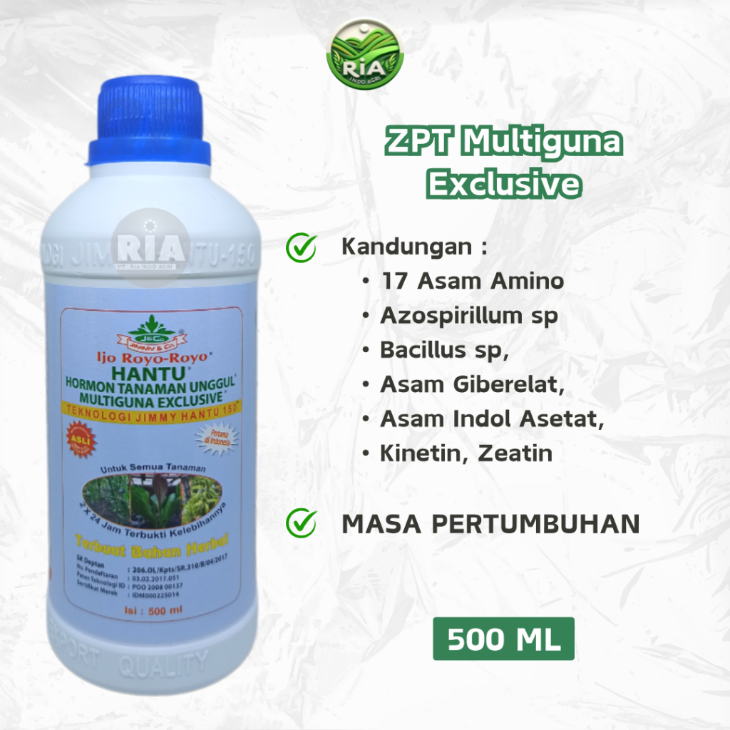 Pupuk Hantu ZPT Multiguna Exclusive 500ml Ijo Royo Royo Hormon Organik Cair Masa Pertumbuhan Holti