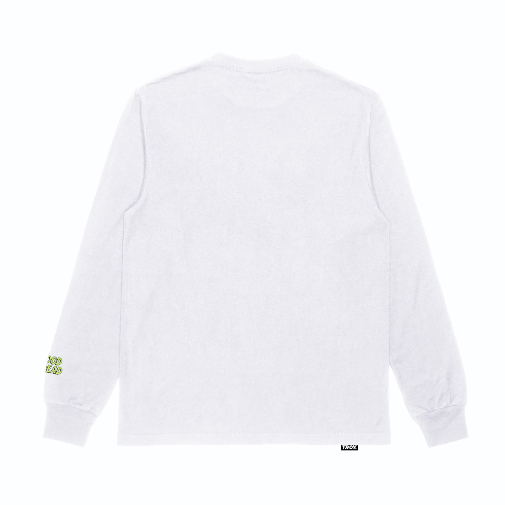 Troy Company Longsleeve Tshirt White Neon - Kaos Lengan Panjang Putih LS 2829