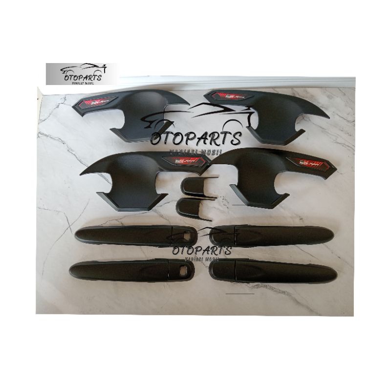 PAKET OUTER COVER HANDLE PINTU MOBIL AVANZA TAHUN 2016-2018 GR SPORT HITAM DOFF
