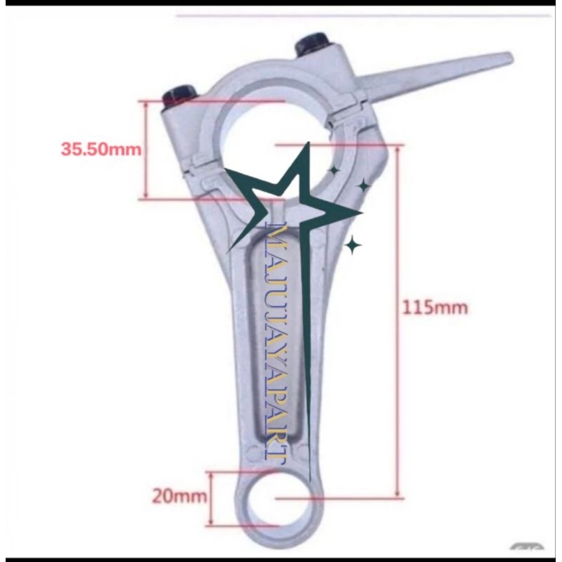 stang seher connecting rod gx390 GX420 size 0.50