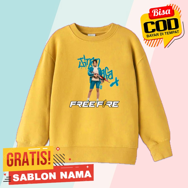 JAKET SWEATER ANAK MOTIF MEMBER JINAN JKT48 X FREEFIRE