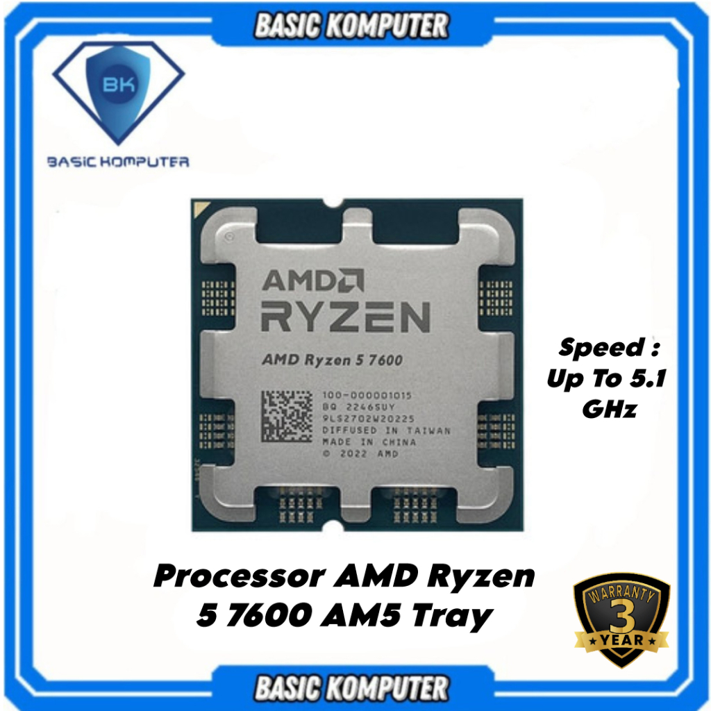 PROCESSOR AMD RYZEN 5 7600 TRAY