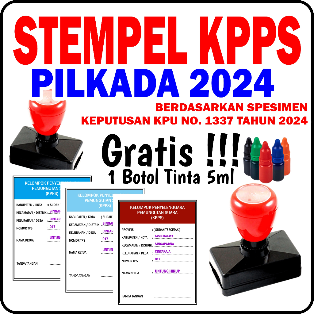 

STEMPEL PILKADA PEMILU KKPS TPS 2024 FLASH OTOMATIS MURAH