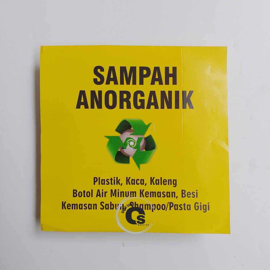 

Stiker Sampah Anorganik - Stiker Limbah - Label Sampah