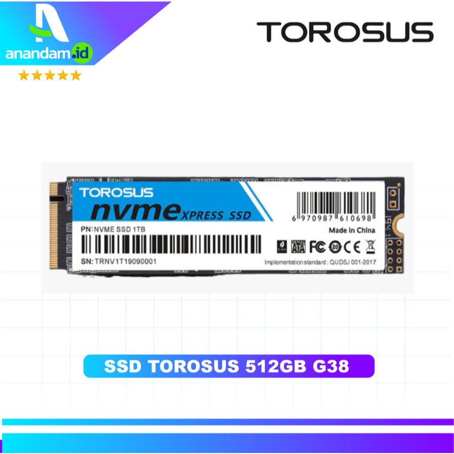 TOROSUS G38 SSD 512GB - M.2 2280 NVMe Gen 3.0 x4