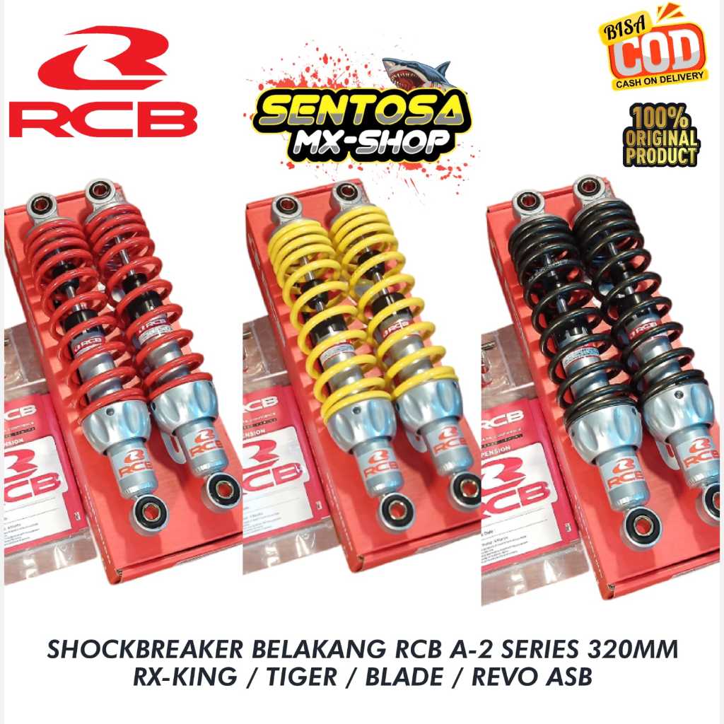 [ RCB ORIGINAL ] SHOCK BELAKANG RCB - A2 SERIES 320mm MOTOR RX-KING / BLADE / TIGER / REVO ABSOLUTE 