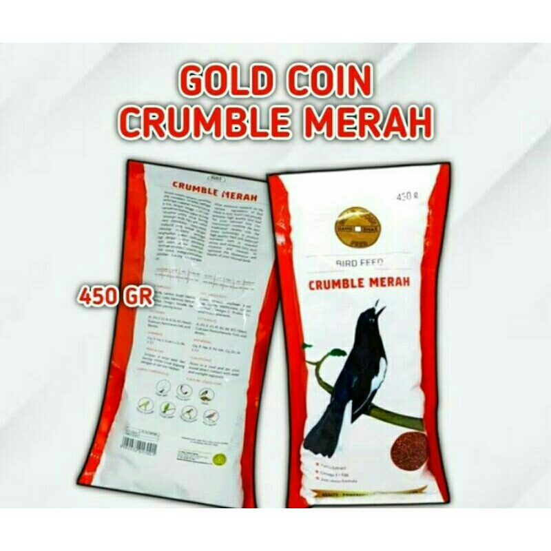 VOER GOLD COIN KACER MERAH / GOLD COIN CRUMBLE ORIGINAL VOER 450g