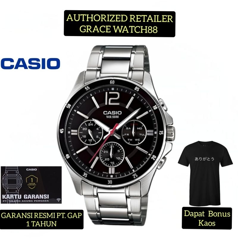 Jam tangan pria casio original Mtp-1374d-1avdf casio Analog mtp-1374d-1 casio original