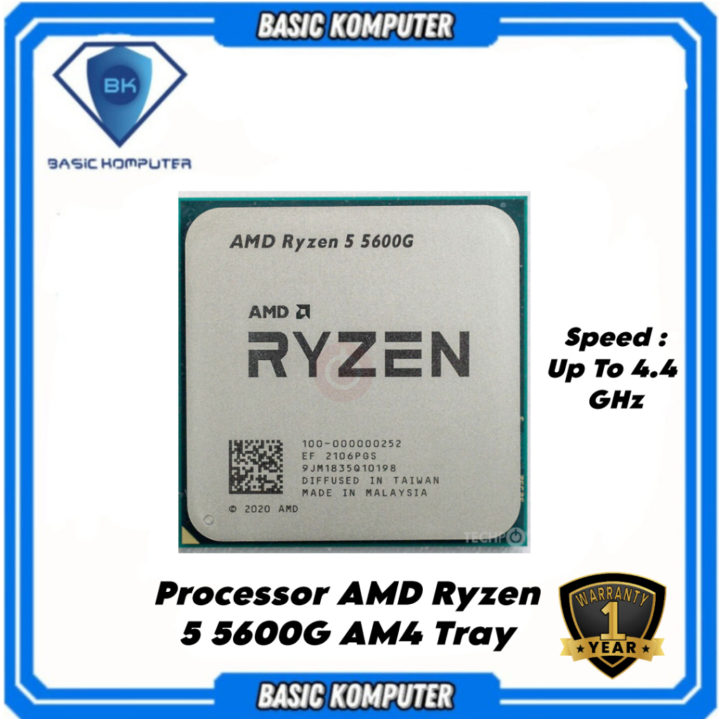 PROCESSOR AMD RYZEN 5 5600G TRAY SOCKET AM4