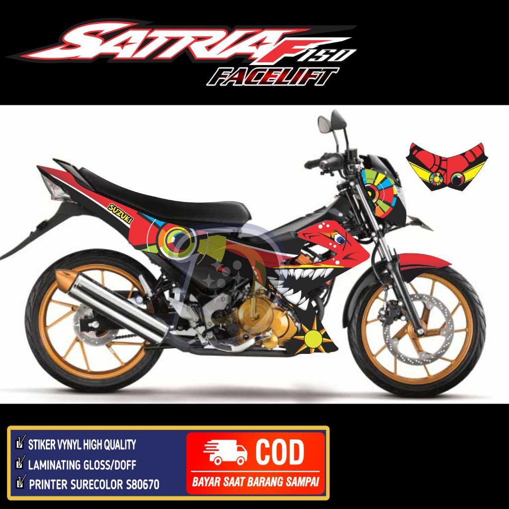 Stiker Satria Fu Facelift 2014 Decal Satria Fu Facelift Stiker Satria Fu 150 facelift Shark