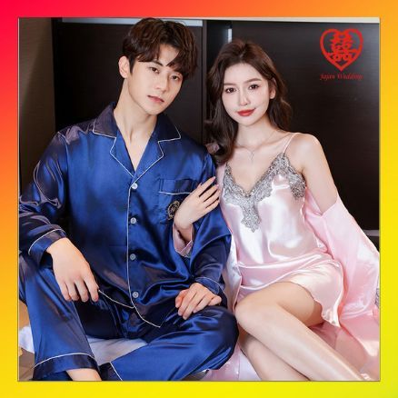 JW Piyama Couple Satin / Setelan Baju Tidur / Baju Kimono BD94