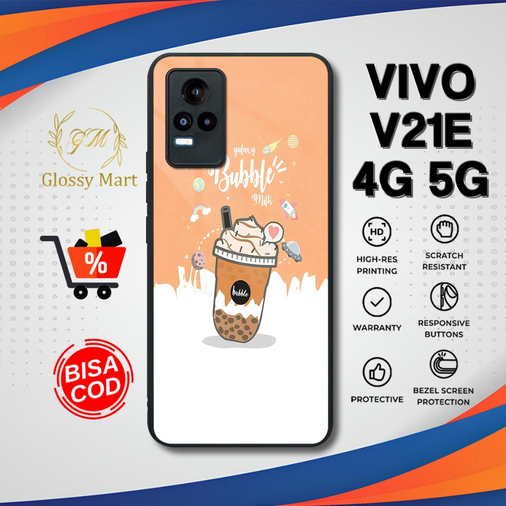 Case Vivo V21E 4G 5G Terbaru Boba Cute Hardcase Softcase Glossy Termurah Casing Vivo V21E Terlaris