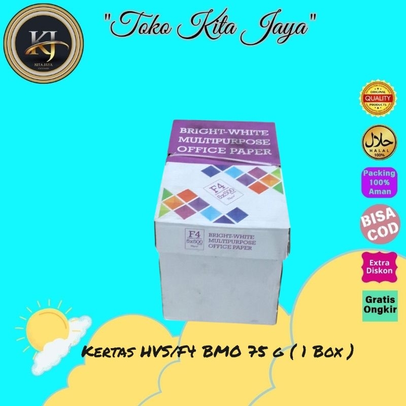 

Kertas HVS F4 BMO 75 gsm ( 1 Box )
