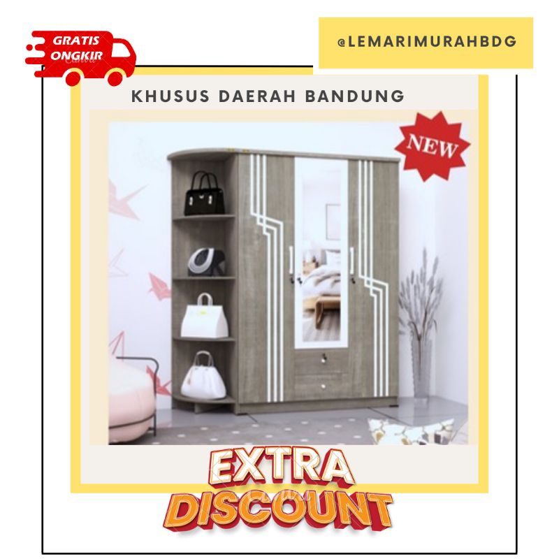 Dachi / Rak Sudut Lemari /Rak sudut ruang tamu/rak pojok ruang tamu minimalis / Estetik / modern