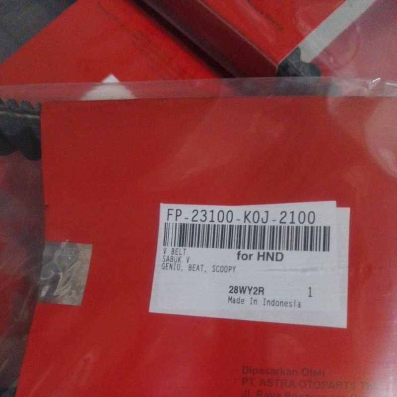 V BELT MURAH BUAT MOTOR HONDA GENIO KOJ 100%ORIGINAL FEDERAL ASTRA TANPA ROLLER