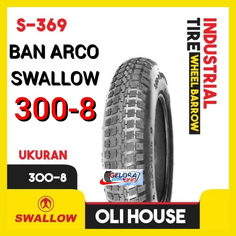 Ban Arco Swallow SB368 300-8 ban tinggal sorong ban ring 8 ban grobak tinggal sorong ban grobak angk