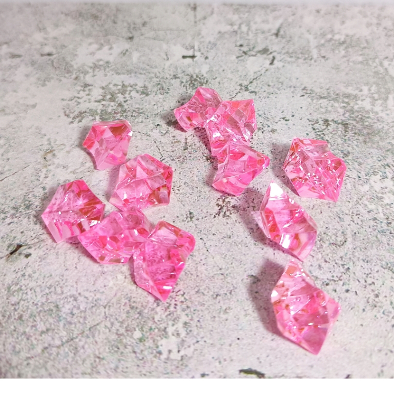 Batu Kristal Akrilik Hiasan Ukuran Besar PINK