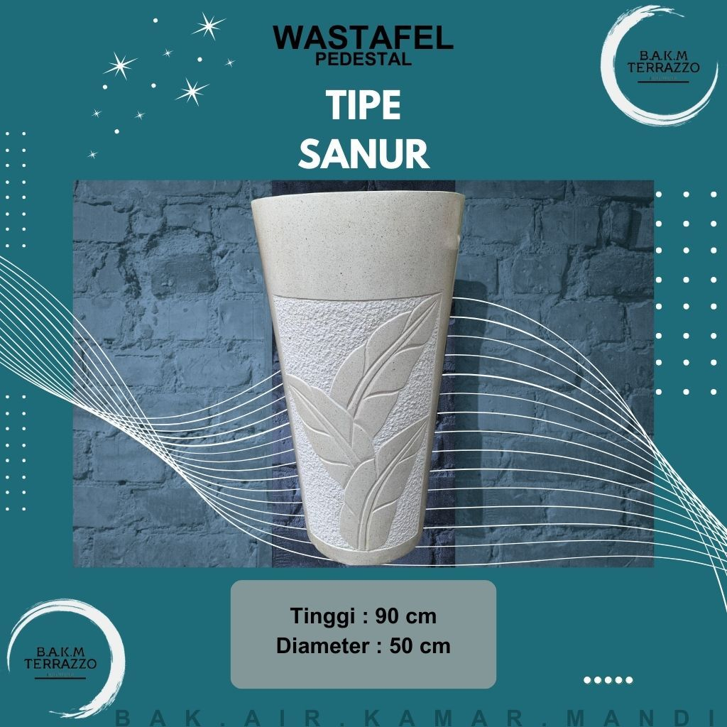 BAK AIR KAMAR MANDI | WASTAFEL PORTABLE TERAZZO | WASTAFEL KAMAR MANDI TERASO | PEDESTAL TIPE SANUR
