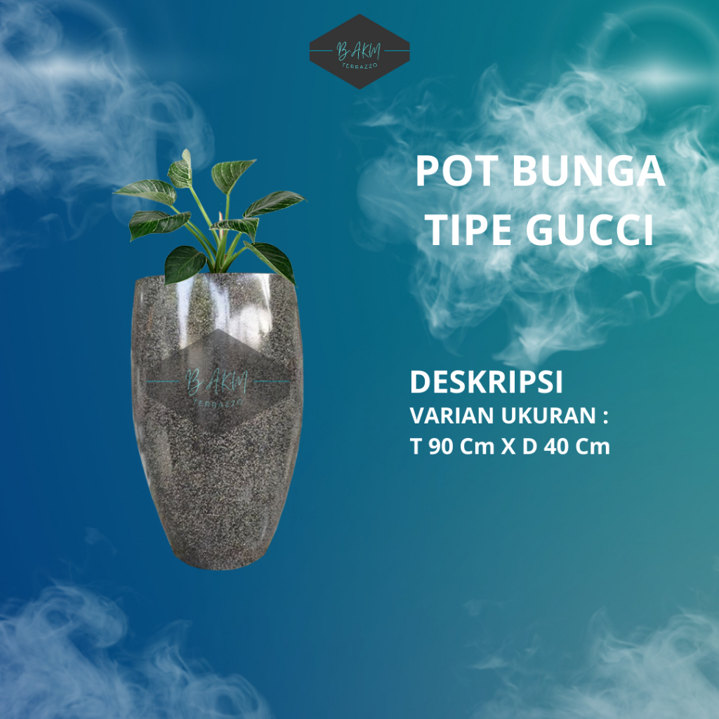 BAK AIR KAMAR MANDI | POT TANAMAN TERASO | POT TERAZZO | KUALITAS TINGGI | POT BUNGA TIPE GUCCI