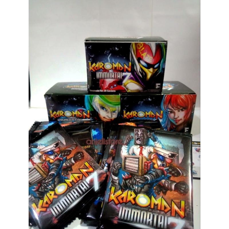 KAROMEN 3D ISI 30 PCS & 10 PCS  / KARTU KAROMEN IMMORTAL 7 & CRAZY BIRD