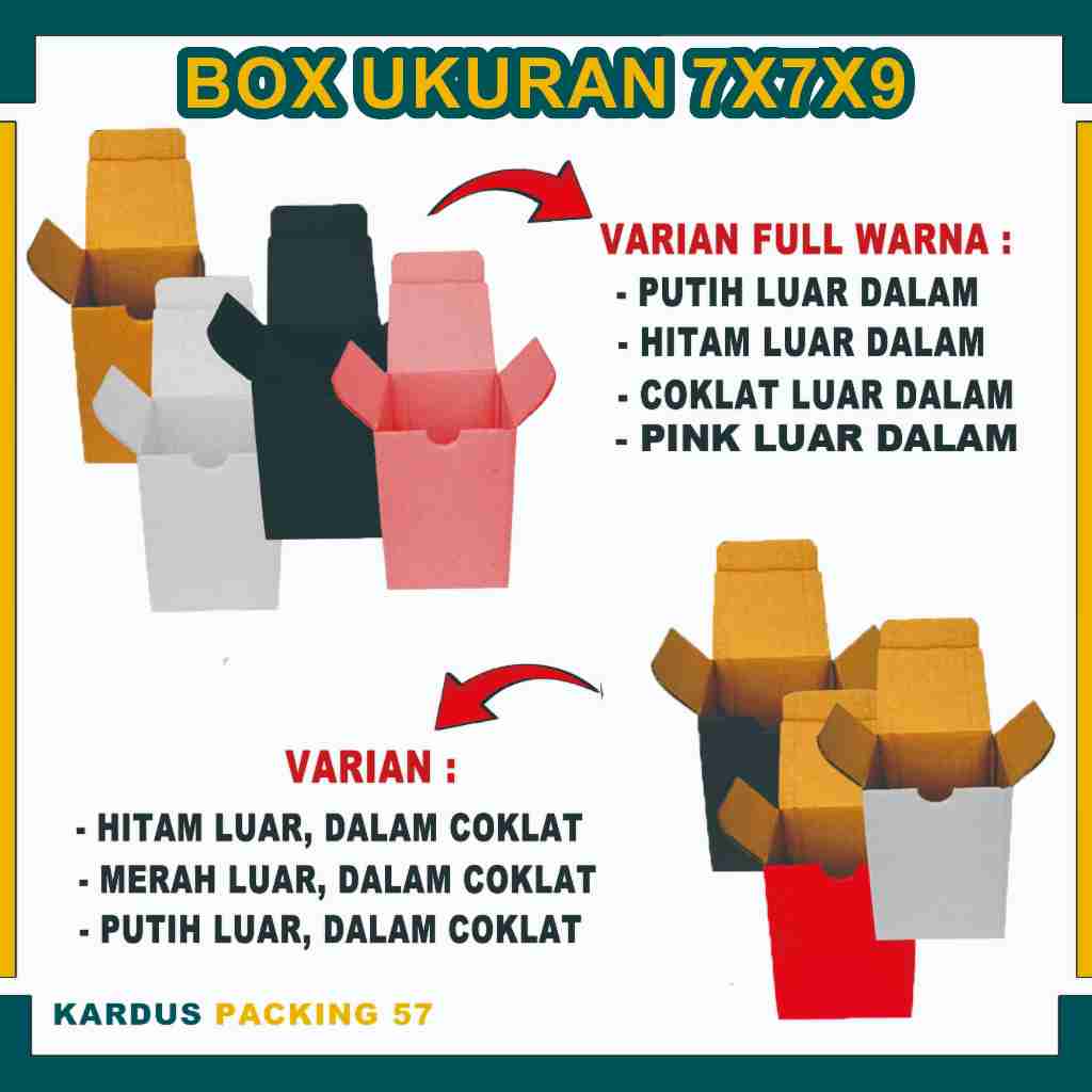 

Box 7x7x9 Cm / Box Sloop / Box Sliplock / Box Botol / Kardus Polos