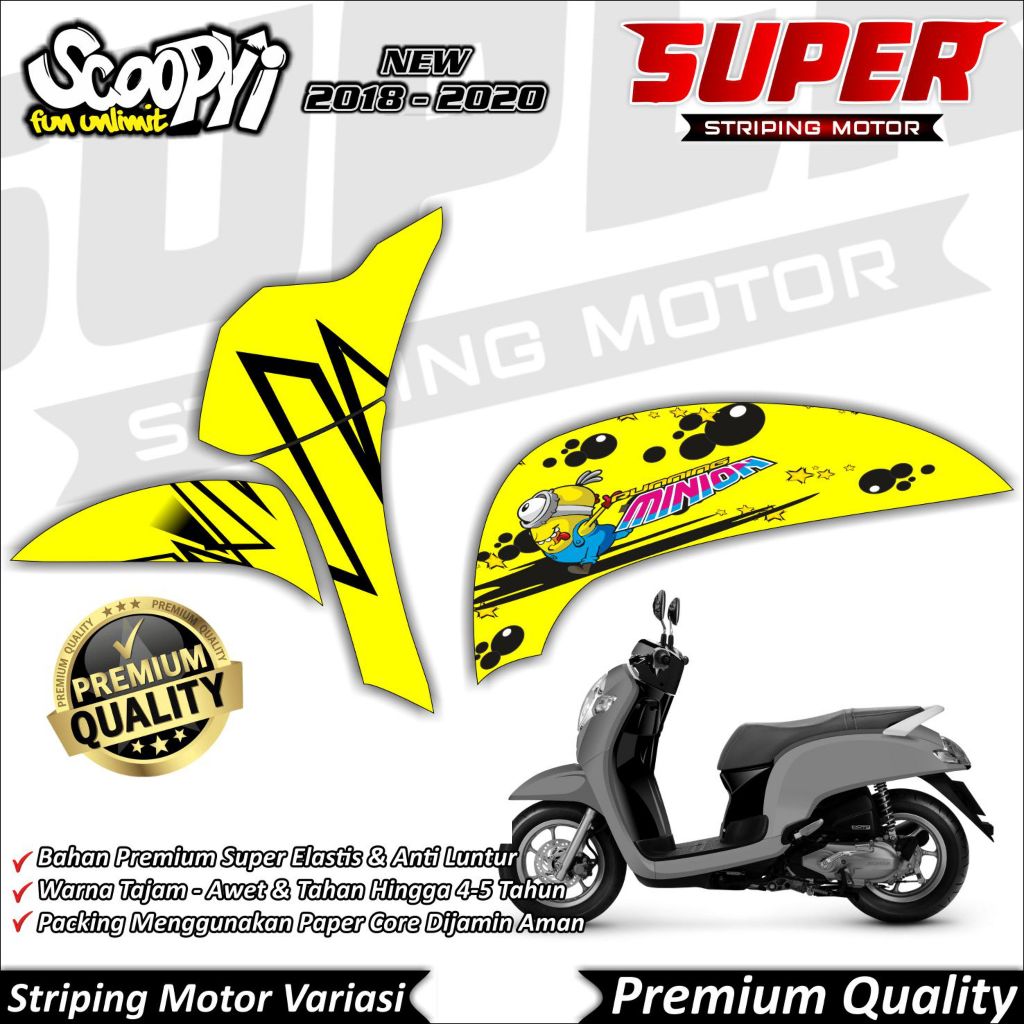 Stiker Scoopy New 2018 - 2020 Anti Luntur keren Striping Scoopy New 2018 - 2020 Striping Honda Scoop