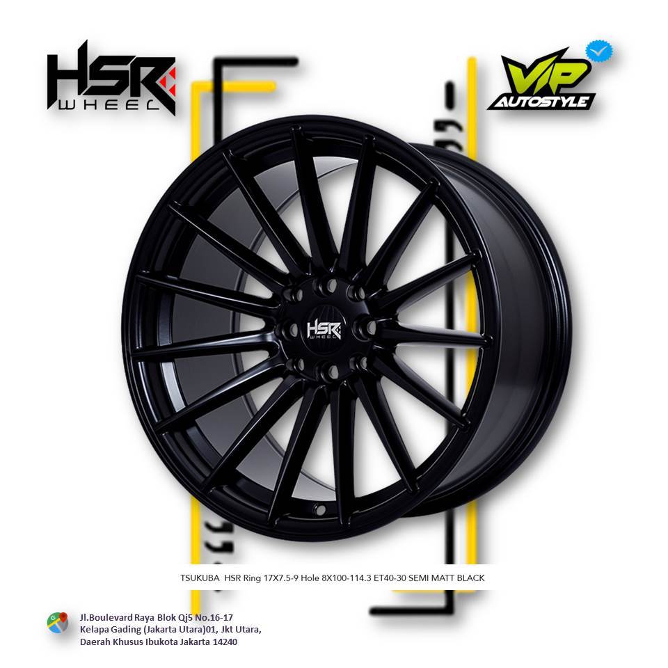 HSR TSUKUBA R17 - Velg Mobil Avanza, Livina, Jazz, Civic Ring 17 - HSR Jakarta