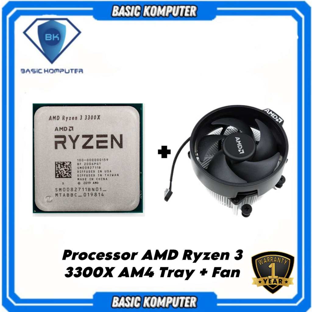 PROCESSOR AMD RYZEN 3 3300X 3.8 GHz SOCKET AM4 TRAY + FAN
