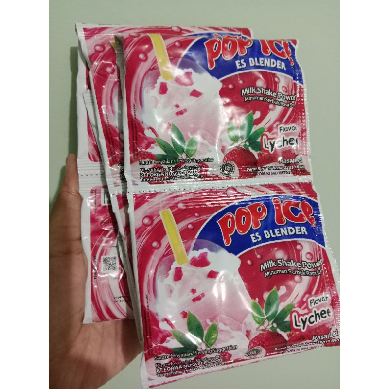 

Pop Ice Es Blender Rasa Lychee 1 Renceng 10 sachet