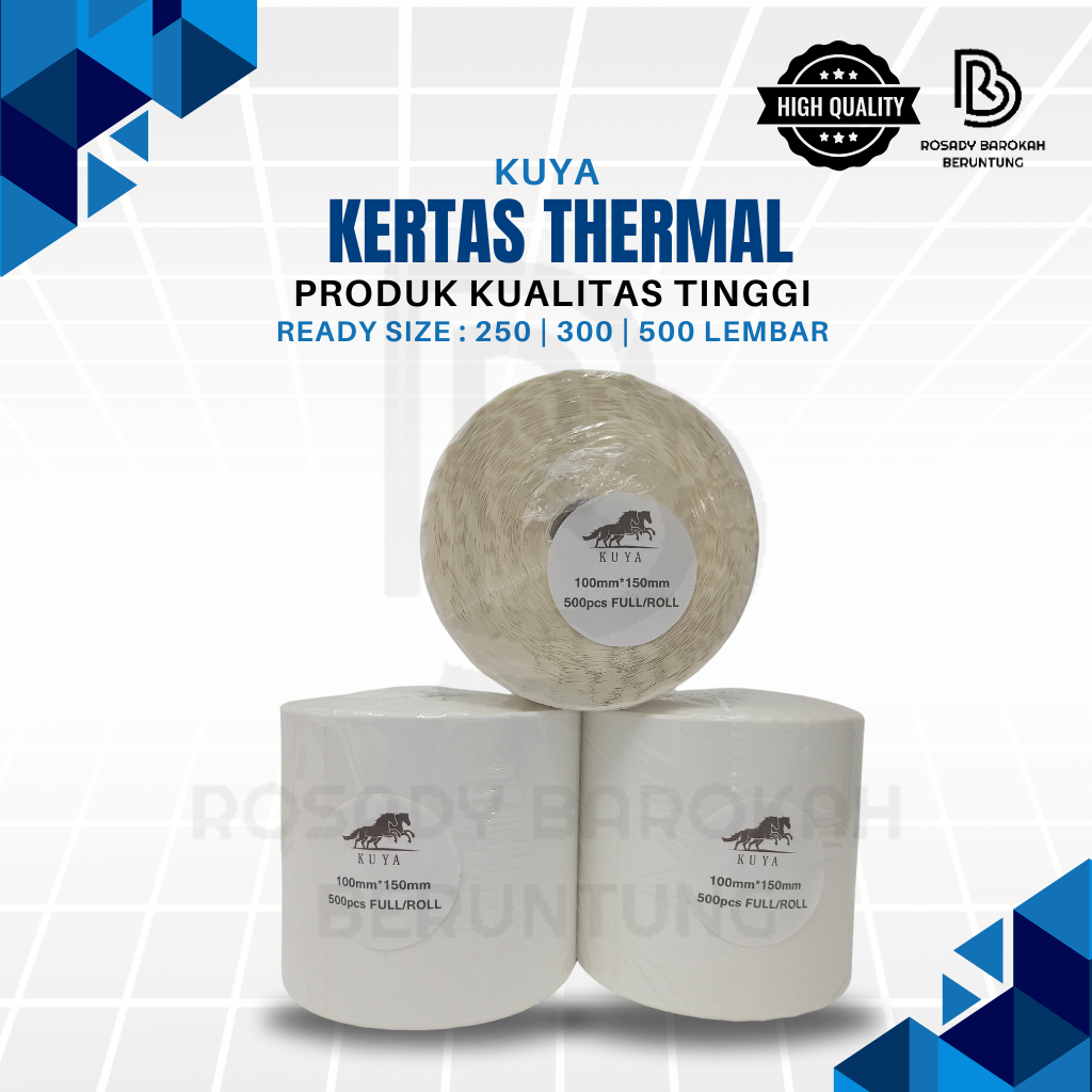 

Kertas Thermal / kertas termal / label termal / termal label / Thermal Kuya /Label thermal / thermal label / stiker resi / resi tempel / MERK kuya 04