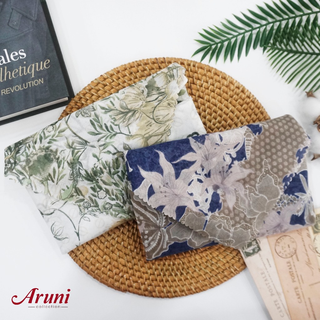 MADINA - Hijab Segi Empat Motif Bahan Voal Premium