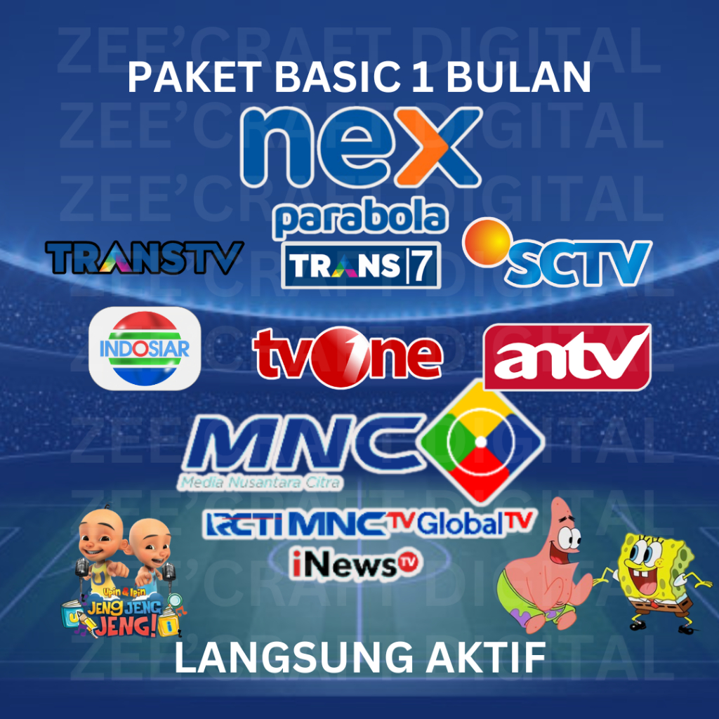 RECEIVER NEX PARABOLA PAKET BASIC 1 BULAN