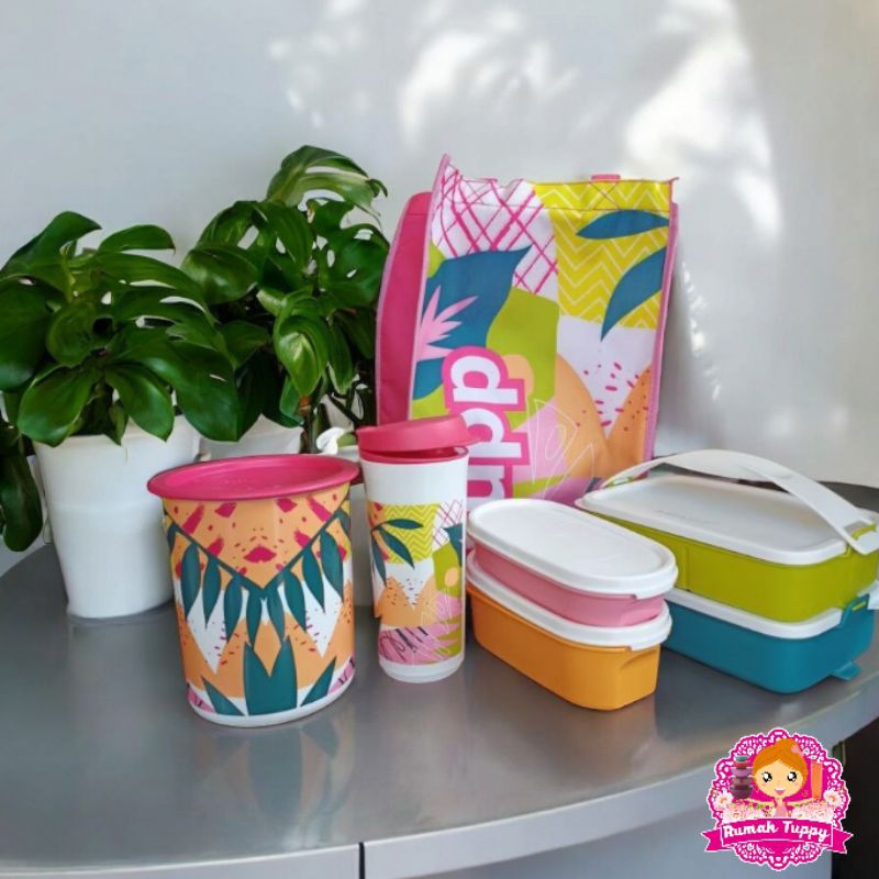 Wadah Tempat Bekal Makan Makanan Rantang 2 Susun Toples Tumbler T Bestie Set Tupperware Tuppy Murah