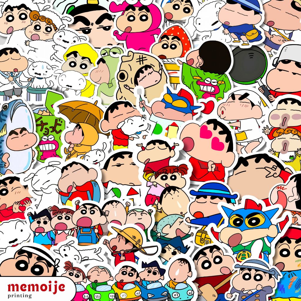 

(50+ PCS) STICKER PACK CRAYON SHINCHAN VYNIL WATERPROOF