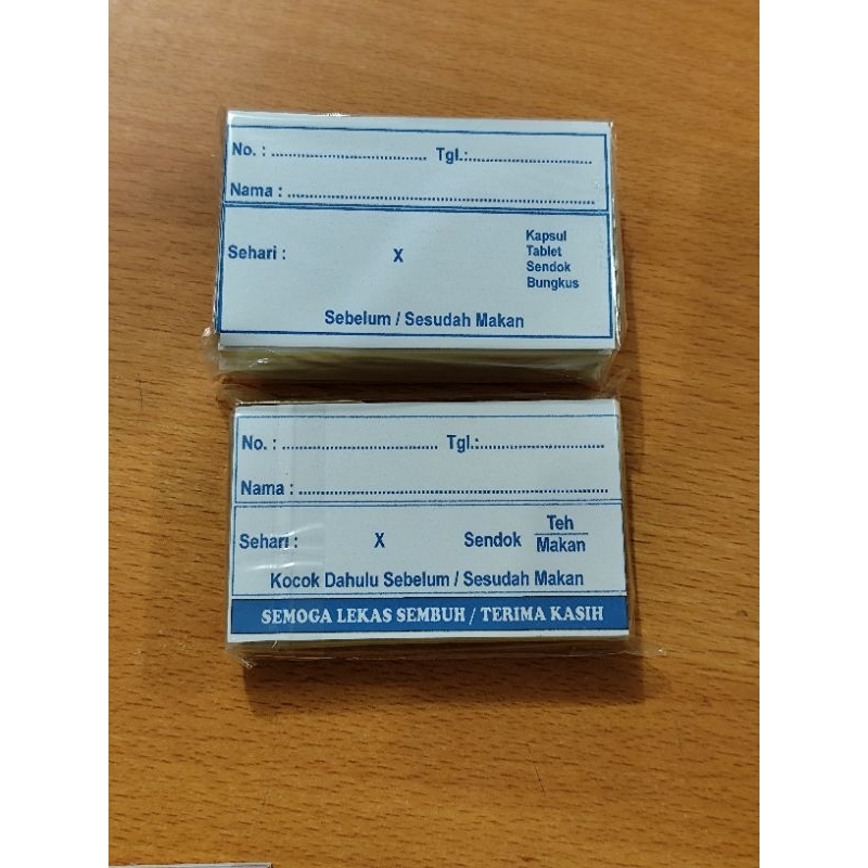 

Etiket Obat Stiker / Etiket Obat Tablet dan Sirup