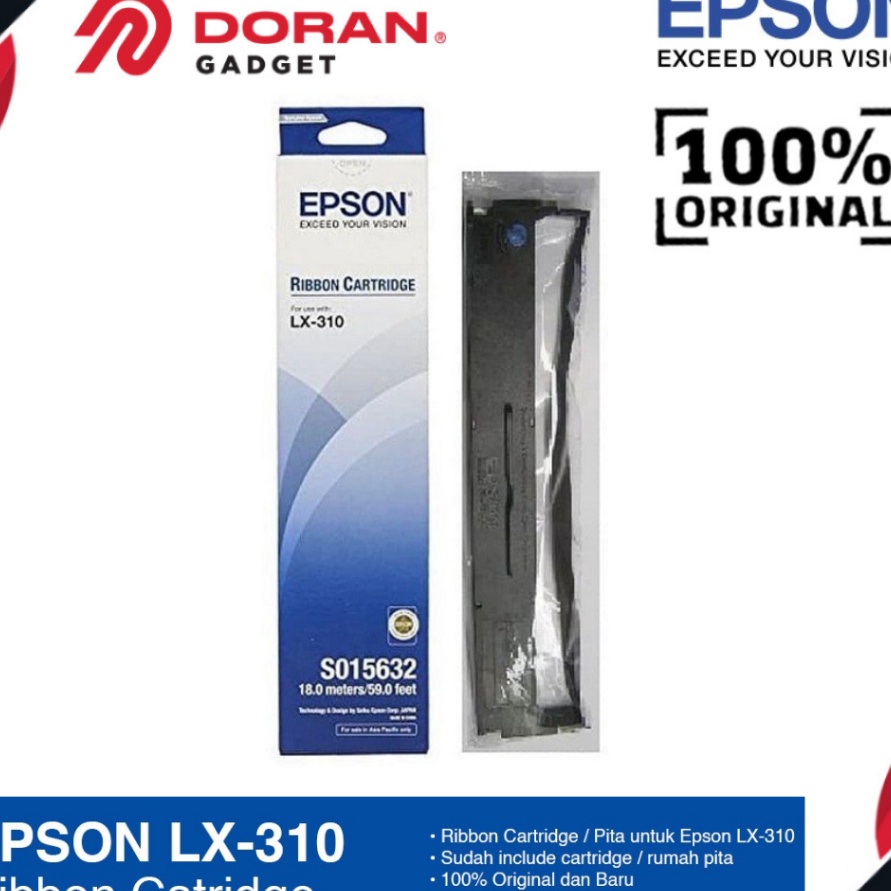 KP8 Epson Ribbon Cartridge LX31 Cartridge  Pita Printer Epson S15632  Orinal