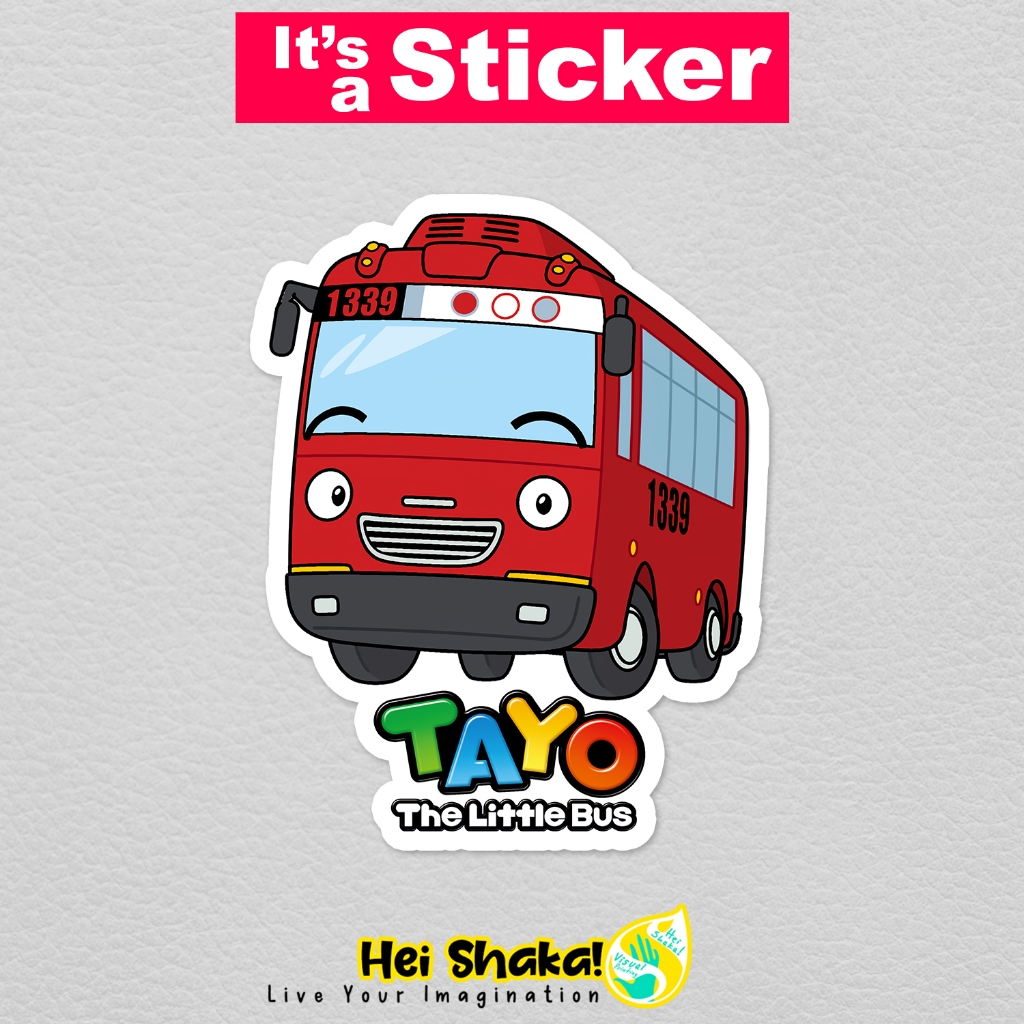 

Stiker Gani Sticker Tayo The Little Bus Kartun Anak Lucu Korea Bahan Vinyl Anti Air