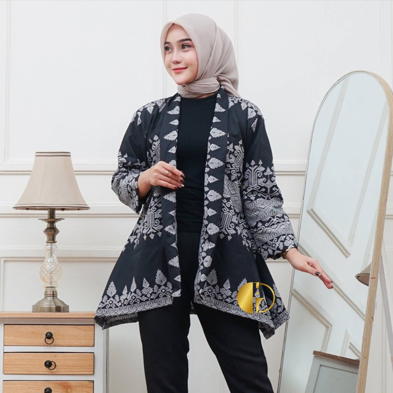 Outer Batik Wanita Cardigan Wanita Batik Modern Jumbo
