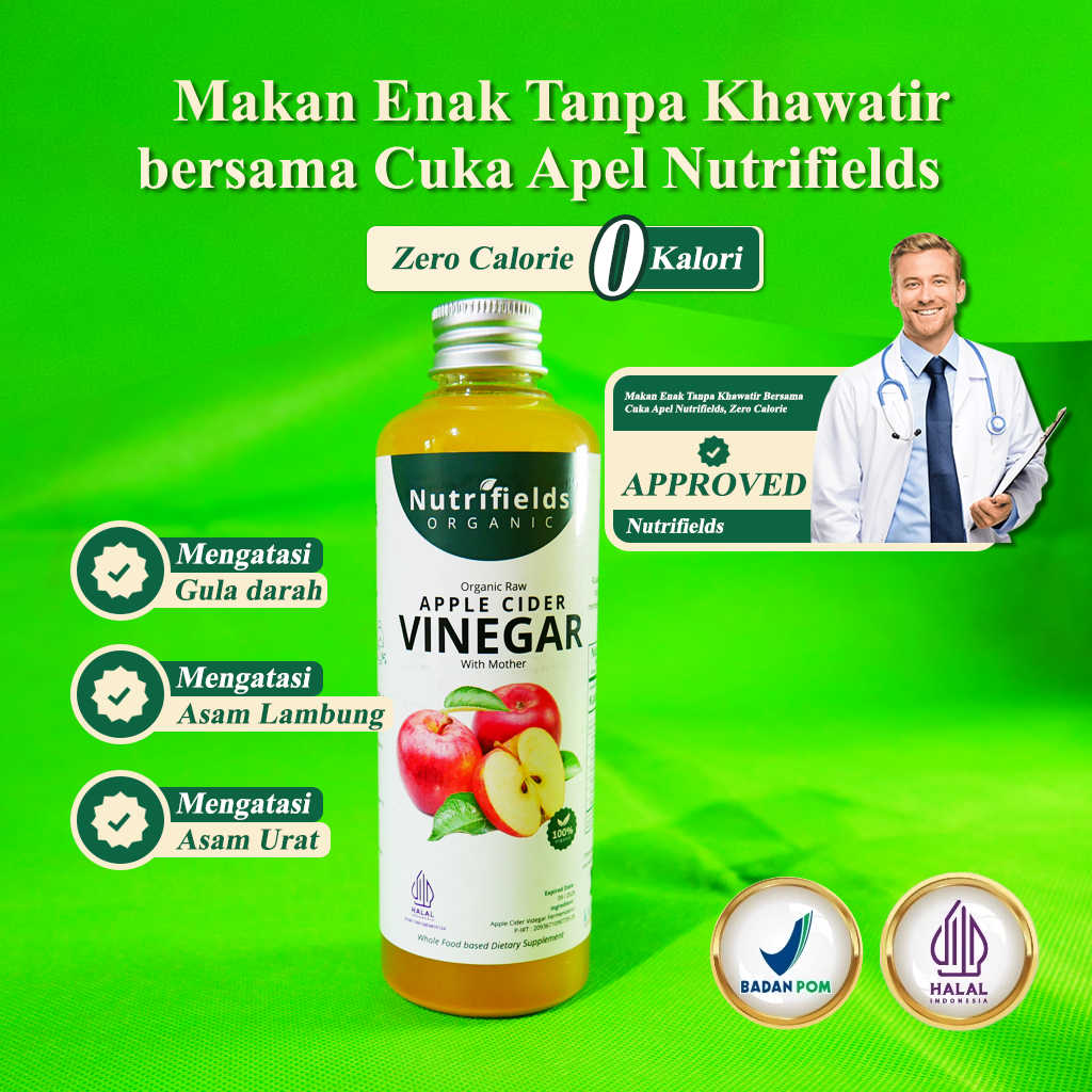 

CUKA APEL ORIGINAL ORGANIK WITH MOTHER 250ML APPLE CIDER VINEGAR WITH MOTHER SARI APEL PREMIUM UNTUK DIET DETOX SEHAT HERBAL ORGANIC MURNI