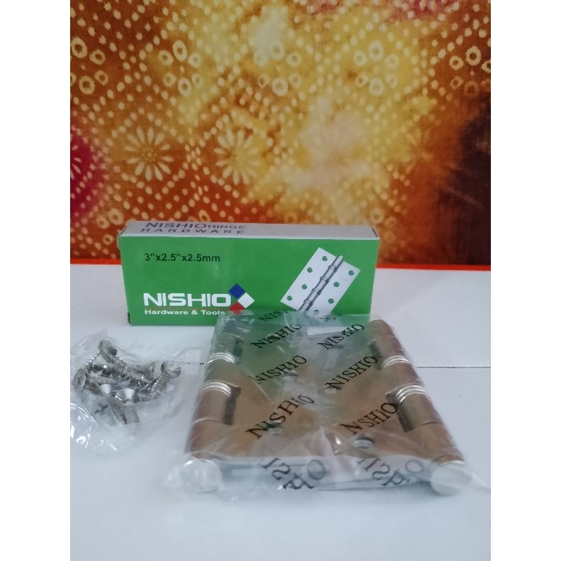 Engsel Jendela Pintu Nishio/Engsel Tebal 3"/Engsel Lubang 3 Nishio