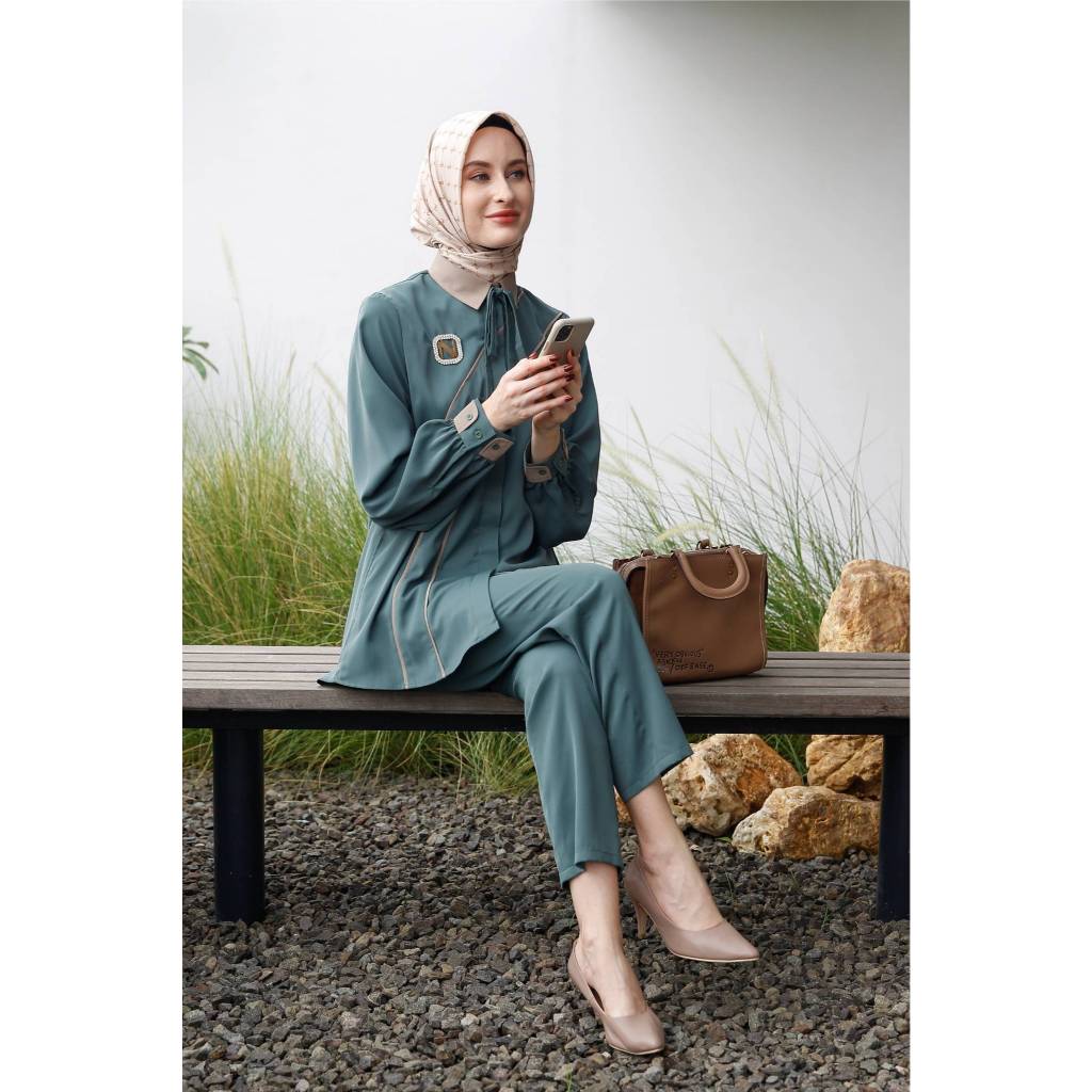 Nina Nugroho - Piping Limed Shirt & Pants