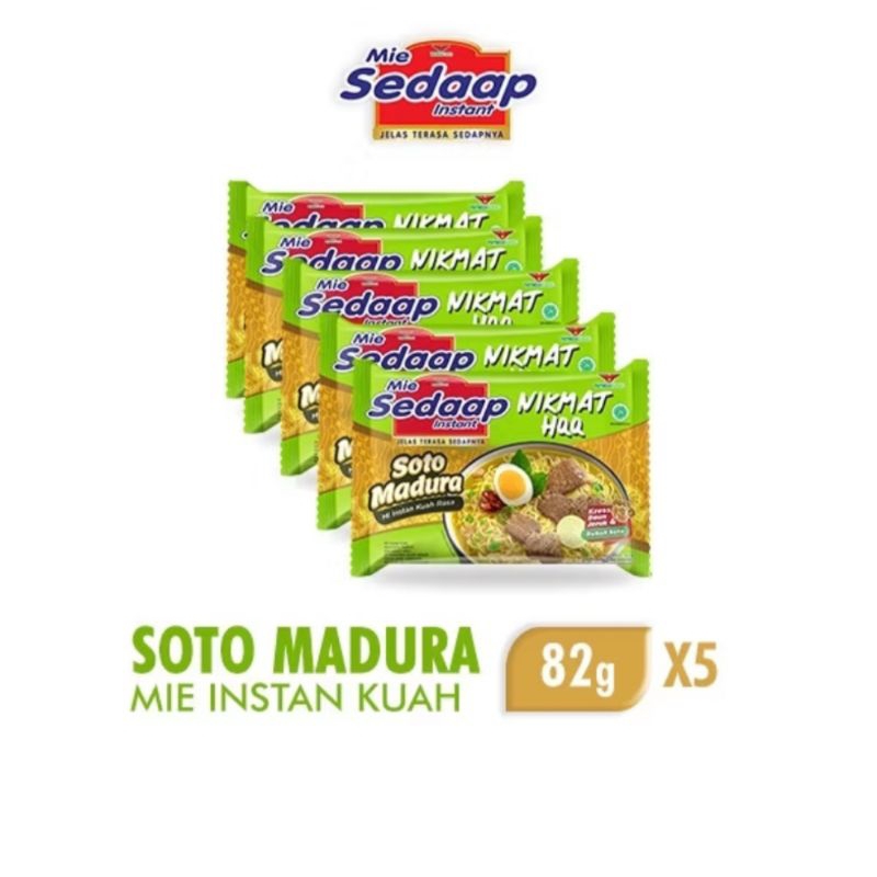 

Sedaap mie instan soto madura 5 pcs rasa mantap bikin nagih original
