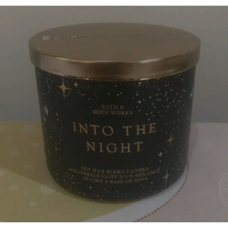 BATH AND BODYWORKS-CANDLE 3 WICKS-LILIN 3 SUMBU-INTO THE NIGHT