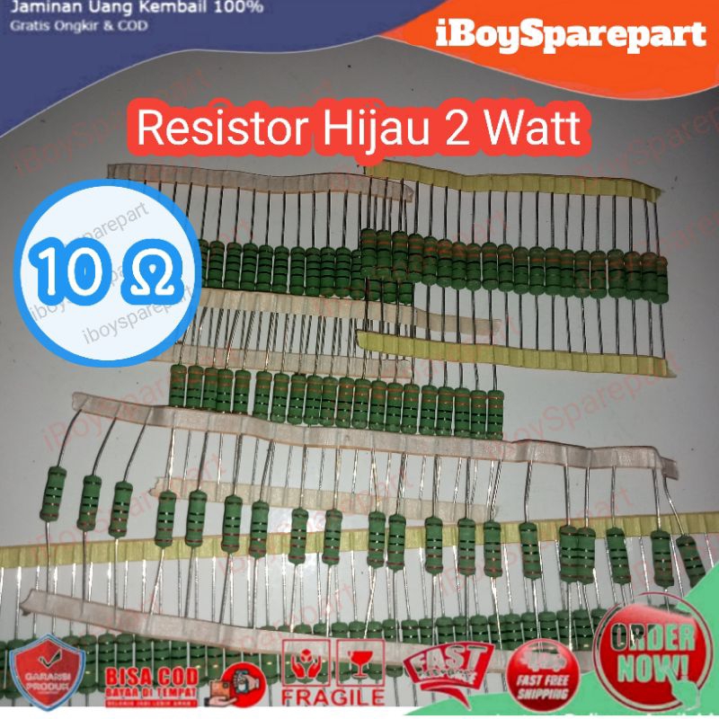 Resistor 2Watt 10 Ohm Taiwan Original