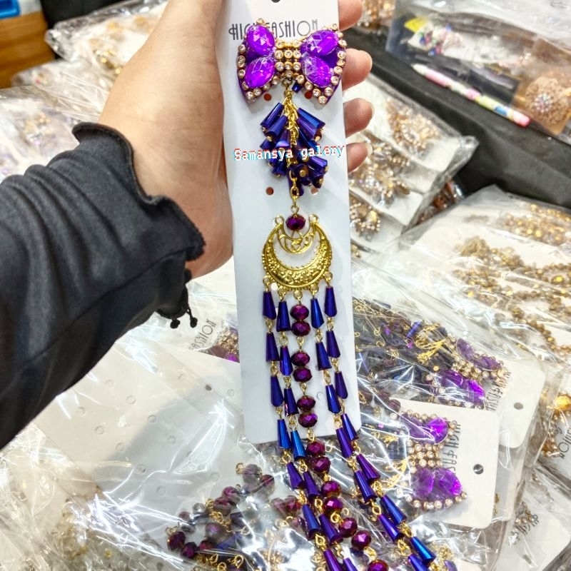 Bros Dagu Juntai Panjang Sabit1 /Bros Dagu Jurai panjang Sabit1/Bros Dagu Handmade Viral