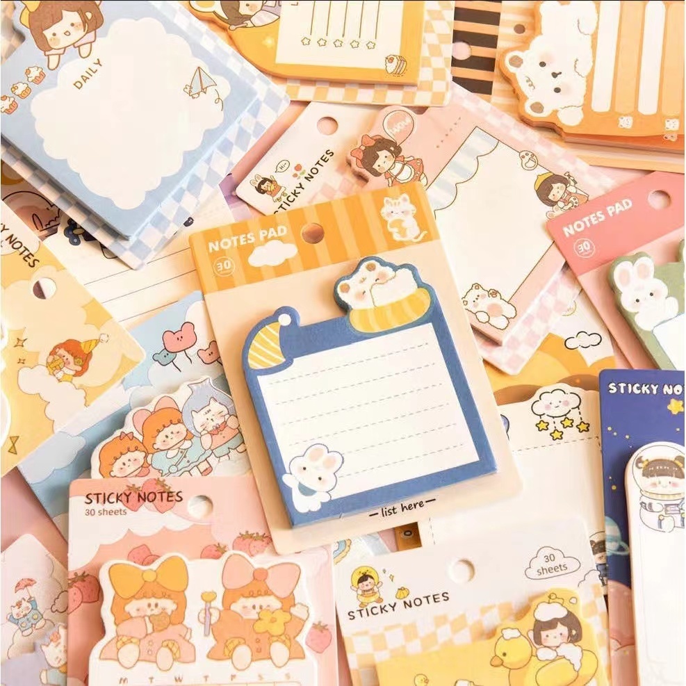 

Sticky Notes Karakter Kartun Kertas Memo Pad Estetik Utk Sekolah Kantor