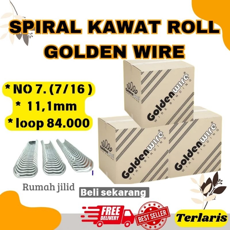 

KAWAT SPIRAL 7/16 GOLDEN WIRE SPIRAL KALENDER HARGA MURAH