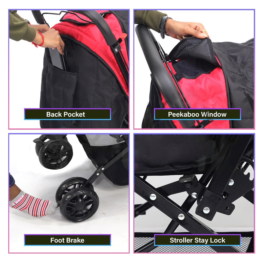 Garansi 30 Tahun Stroller Baby Lipat Ringan Travelling Troli Bayi Cabin Size Stroller Bayi 2 Arah