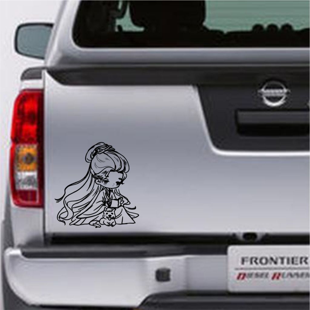 STICKER MOBIL ANIME GIRL CUTTING STICKER BAGASI MOBIL CUTE MURAH