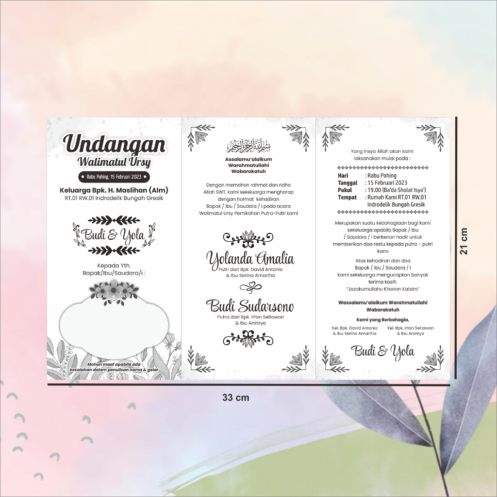 Undangan Walimatul 'Ursy